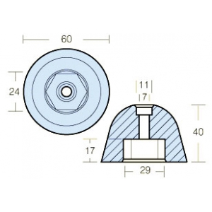 Anode pour propulseurs modèles BOW125/130/160