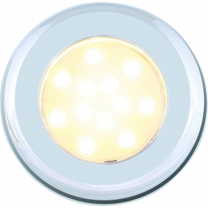 Plafonnier Nova blanc 12 LED avec support de montage, montage encastré ou plaqué