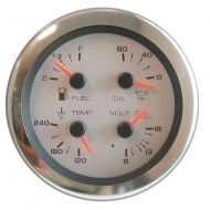Indicateur multifonctions manomètre huile / thermomètre / carburant / voltmètre VEETHREE Multi