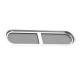 Grille ovale  Inox 304 encastrable 144 x 34 mm