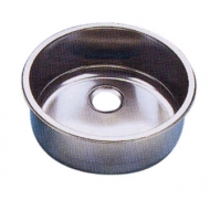 Evier rond inox poli Ø 390 + bonde