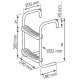 Echelle inox pour ponton 2 échelons crosses 245mm