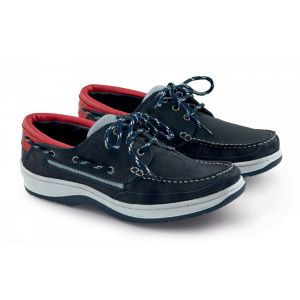 Chaussures Sport bleu marine/cuir rouge Plastimo