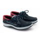 Chaussures Sport bleu marine/cuir rouge Plastimo