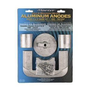 Kit anode alu MERCRUISER / MERCURY embase Bravo 2 et 3 avant 1989 - gen 3 après 2003