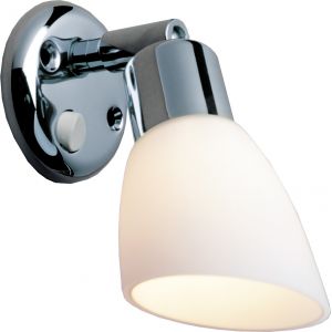 Applique Opal Chrome + Opal verre blanc
