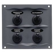 Tableau électrique noir étanche compact 4 interrupteurs
