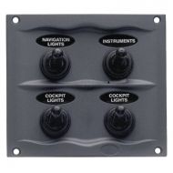 Tableau électrique noir étanche compact 4 interrupteurs