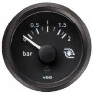 Manomètre indicateur 02 bars - 28 psi VDO Ø 52 mm