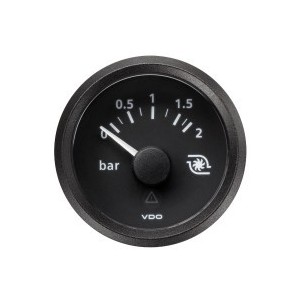 Manomètre indicateur 02 bars - 28 psi VDO Ø 52 mm