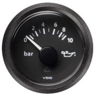 Manomètre indicateur 10 bars - 150 psi VDO Ø 52 mm