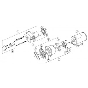 Kit diaphragm group of water JABSCO by-Max 1 / 2 / 3 / 4 18920-9043