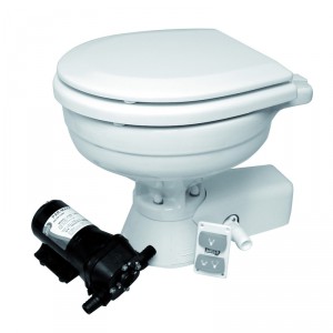 Electric 'Quiet Flush' WC large toilet JABSCO model 37045