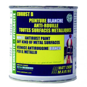 Peinture brillante anti-rouille (blanc) (250ML) MATT CHEM Corust