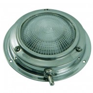 Ceiling light stainless steel 110mm EUROMARINE 12V with switch