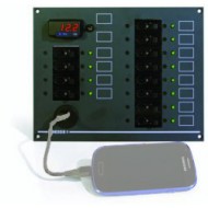 Tableau électrique 12/24V 12 fonctions + prise USB GENOIS