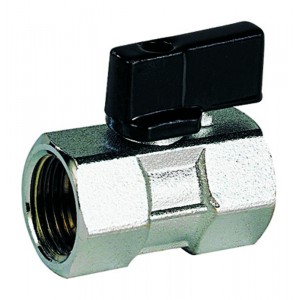 1/4 round 2-way valve mini lever F - F