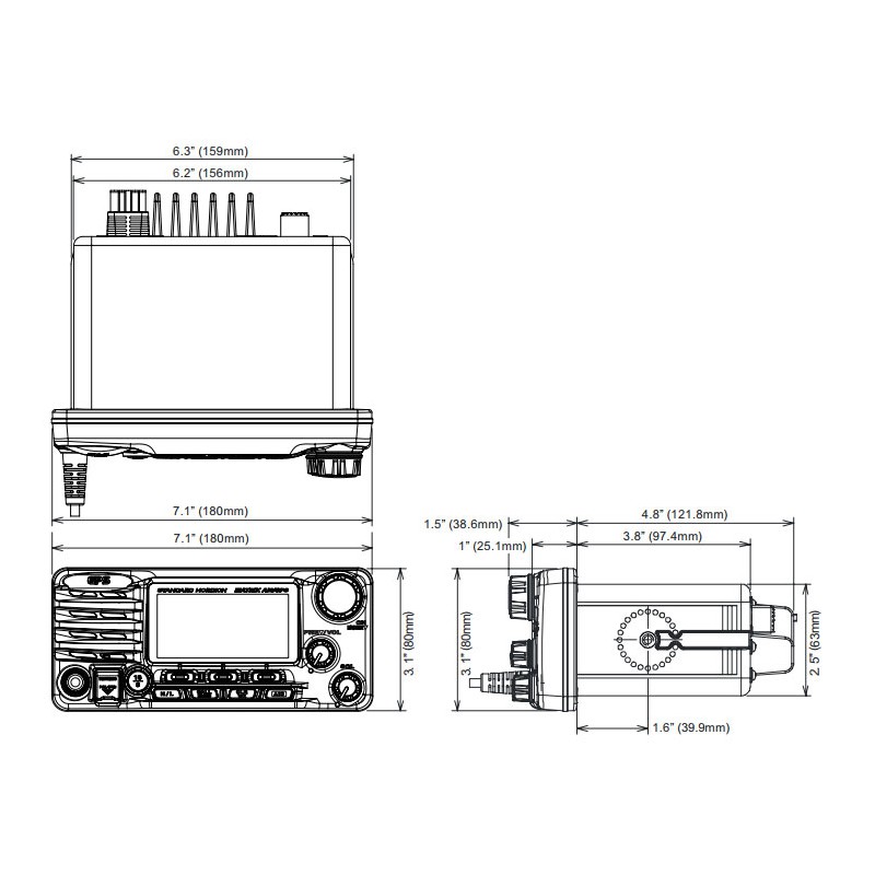 GX2200ESILVER VHF marine fixed DSC + AIS + GPS STANDARD GX2200E € 479