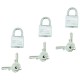 Set of 3 stainless steel padlock MARINOX. 30 mm