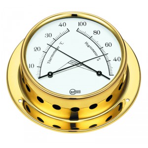 Conforimetre - hygrometer + brass BARIGO Temp thermometer