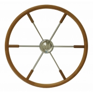 Barre à roue inox / teck Ø 400 mm