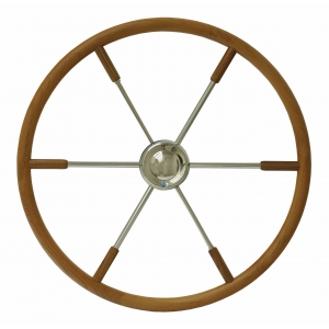 Barre à roue inox / teck Ø 400 mm