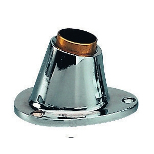 Supports de hampe Laiton chromé à encastrer Hauteur 80 mm Ø 25 mm