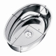 Evier inox oval 385 x 265 x 130 mm